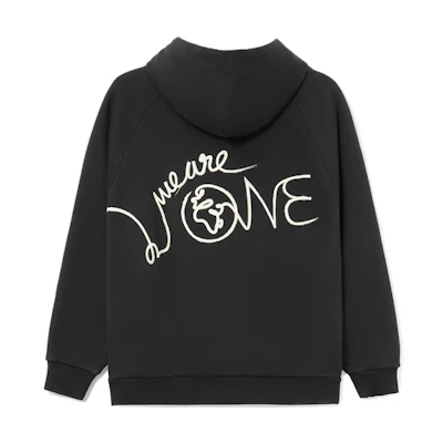 Li-Ning DFT Artist Wade Series Letter Print Fleece Hoodie Unisex Black Winter AWDRE77-1
