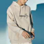 Shop Li-Ning x DFT Artist Wade Series Letter Print Hoodie Unisex - Mist Khaki AWDRE77-2
