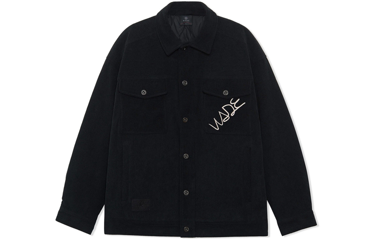 Lookbook 李宁 x DFT 艺术家联名 韦德系列标志刺绣宽松保暖夹克 男士冬季黑色 AJMR087-1