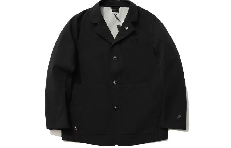 Order Li-Ning x DFT Black Solid Color Collared Casual Jacket AFDR415-1