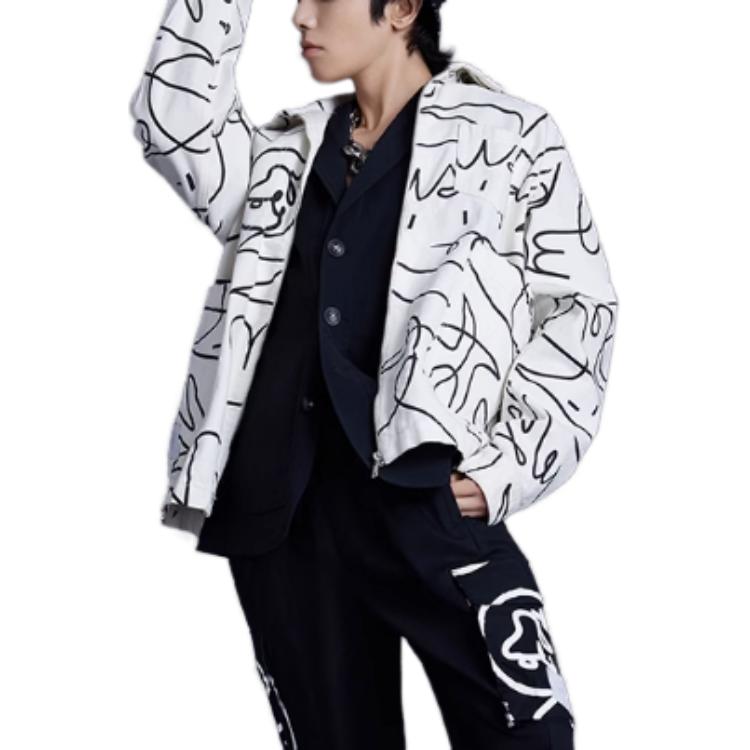 Shop Li-Ning x DFT Black Solid Color Collared Casual Jacket AFDR415-1