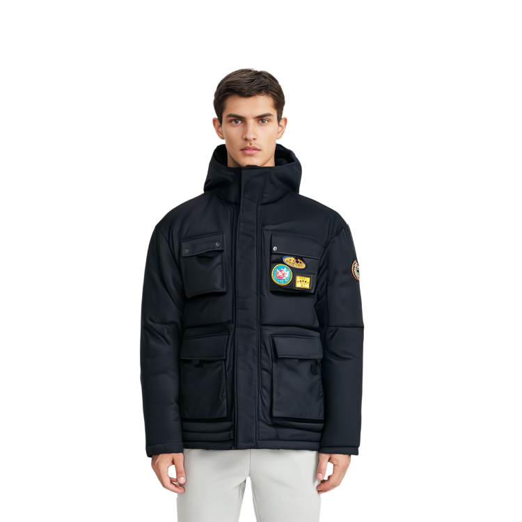 Li-Ning Disney Black Multi-Pocket Hooded Down Jacket AYMP235-1 圖 4