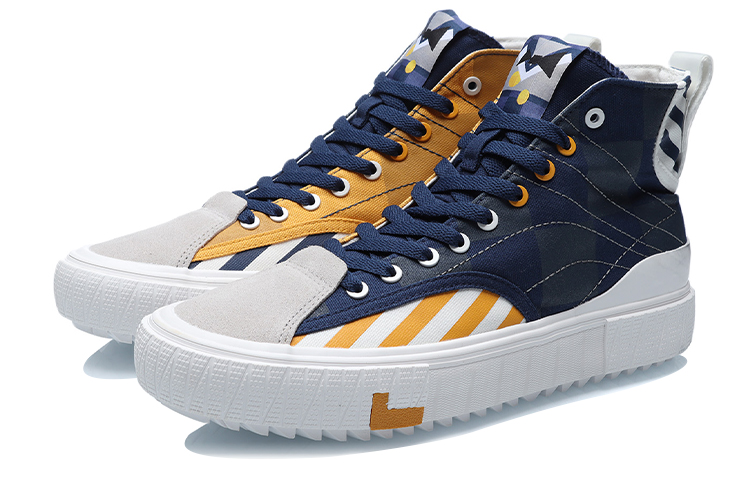 Lookbook Chaussures Li-Ning x Disney Canvas Hi ''Marine Jaune Blanc''. AGCR179-2