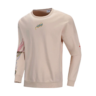 Li-Ning Disney Casual Loose-Fit Crewneck Sweater Cassava Apricot AWDQ139-2