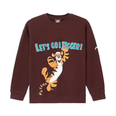 Li-Ning Disney Collab Brown Logo Graphic Pullover Sweatshirt Unisex AWDRH37-4
