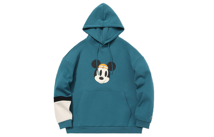 Li-Ning Disney Collab Cartoon Print Pullover Hoodie Dragonfly Green AWDQ841-2