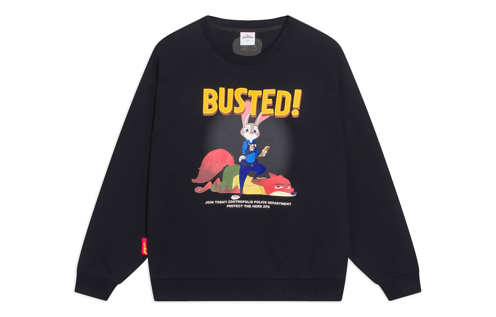 Li-Ning Disney Collab Letter Cartoon Print Crewneck Sweatshirt Unisex Black AWDT343-2