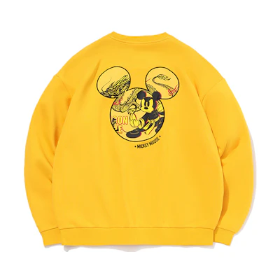 Li-Ning Disney Collaboration Crewneck Pullover Sweatshirt Oil Yellow Unisex AWDQB76-2
