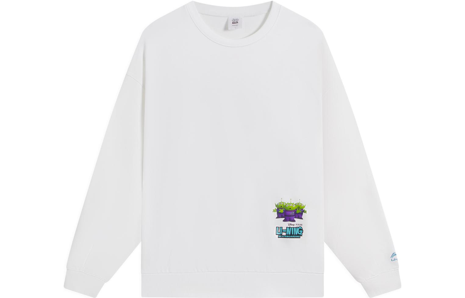 Li-Ning Disney Collaboration Printed Crewneck Sweatshirt Unisex White AWDS971-2