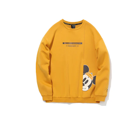 Li-Ning Disney Collaborative Mineral Yellow Pullover Crewneck Sweatshirt AWDQ835-1
