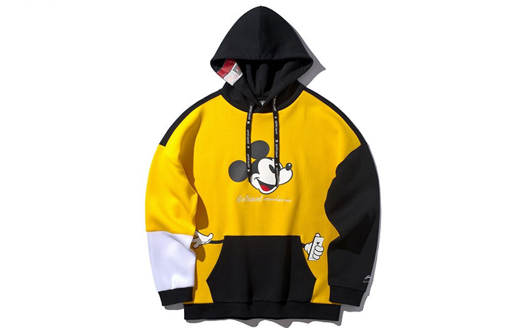 Li-Ning Disney Colorblock Hoodie Citrus Yellow Casual Sportswear AWDP875-3