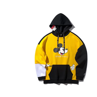 Li-Ning Disney Colorblock Hoodie Citrus Yellow Casual Sportswear AWDP875-3