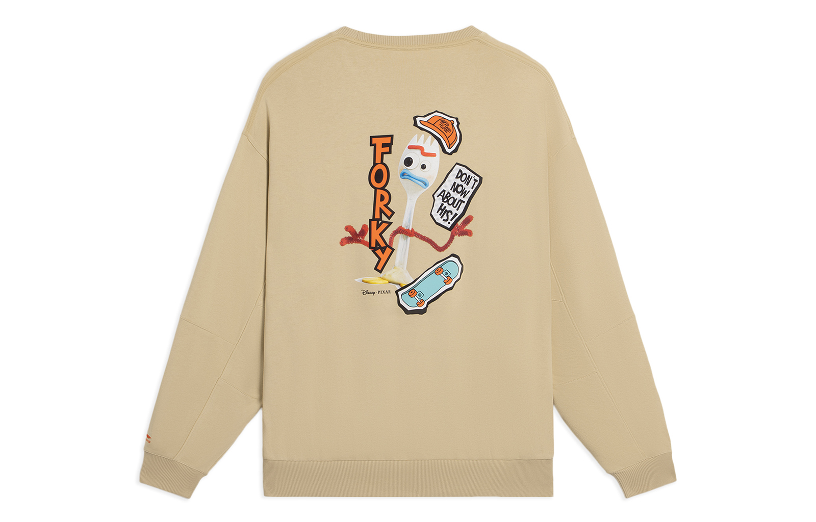 Li-Ning Disney Dinosaur Letter Oversized Long-Sleeve Sweatshirt Beige Men AWDS971-1