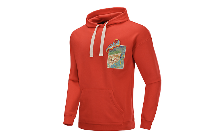 Li-Ning Disney Fleece Pullover Hoodie Red - Collaboration Edition AWDQ135-2
