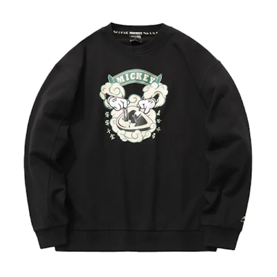Li-Ning Disney Graphic Loose Fit Crewneck Sweatshirt Black () AWDR137-2