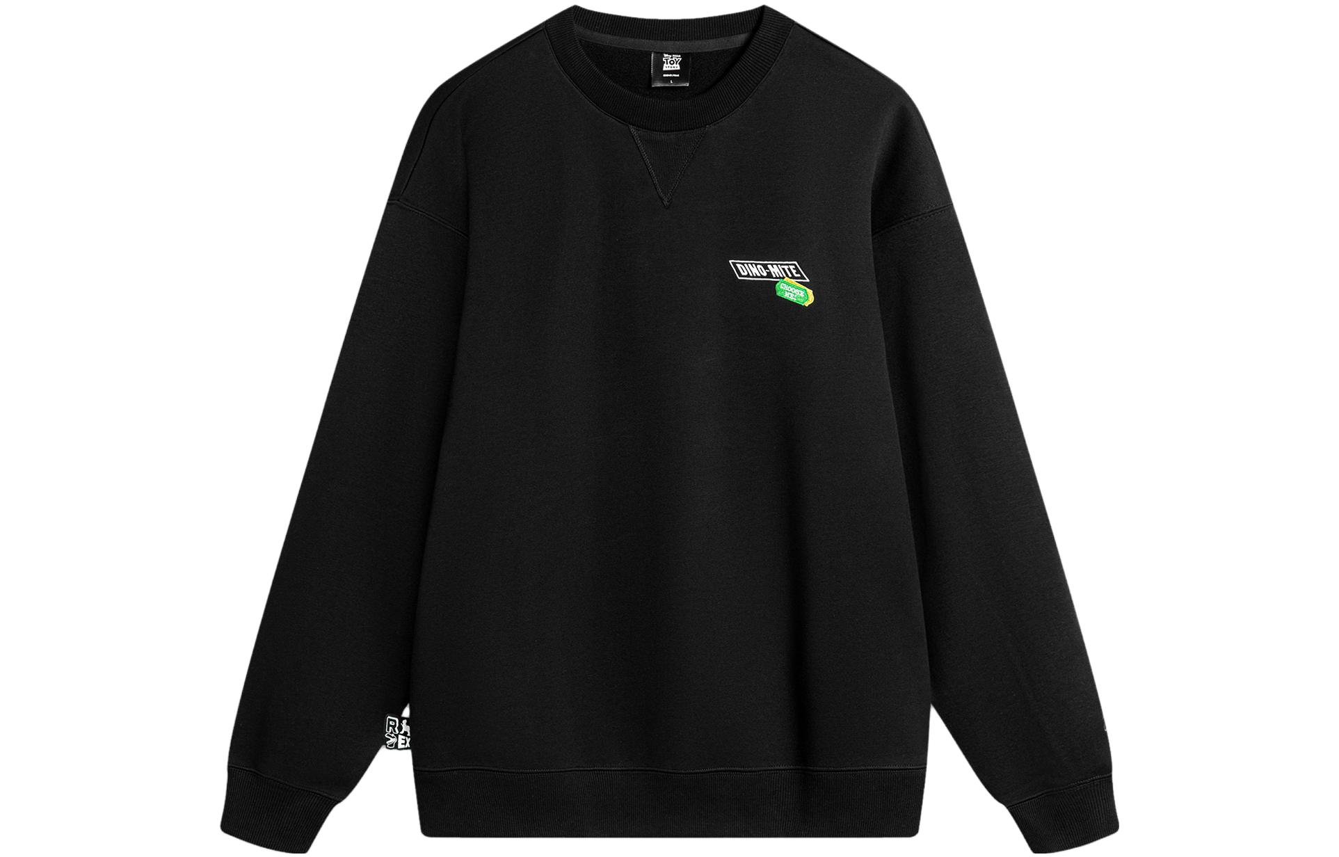 Li-Ning x Disney Hugging Dragon Crewneck Fleece Sweatshirt Unisex Black AWDU497-6