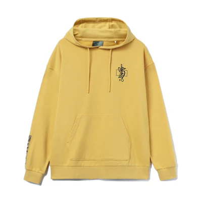 Li-Ning Disney Mickey Graphic Hoodie Loose Fit Light Ochre Yellow AWDR445-3
