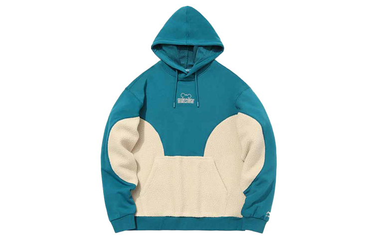 Li-Ning Disney Mickey Pullover Hoodie Dragonfly Green Mens Casual Sportswear AWDQ845-3