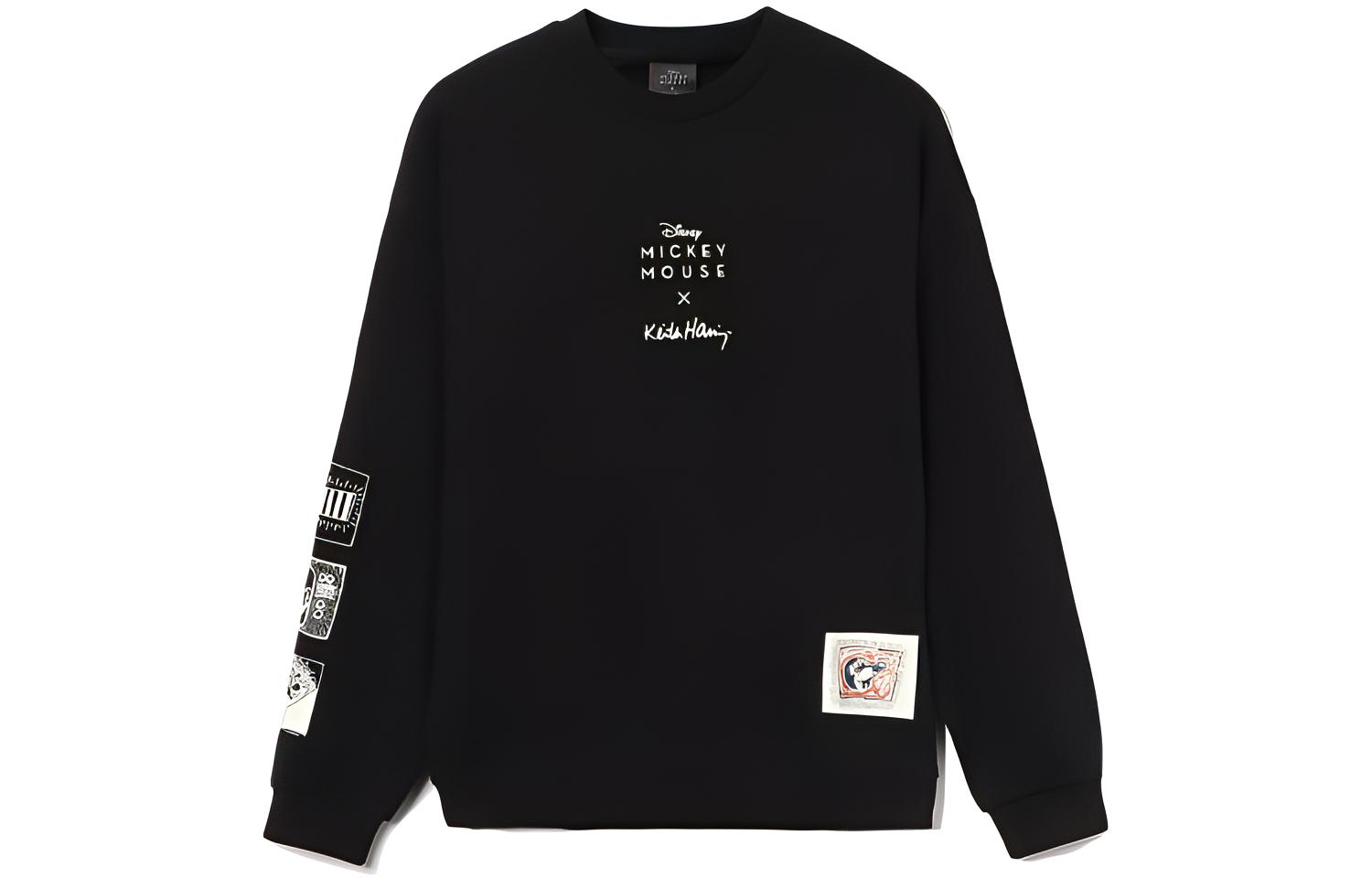 Li-Ning Disney Mickey Keith Black Breathable Pullover Sweatshirt AWDR591-1