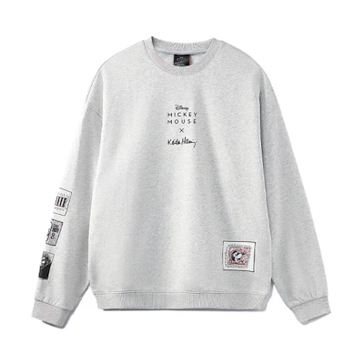 Li-Ning Disney Mickey Keith Haring Pullover Sweatshirt Grey () AWDR591-3