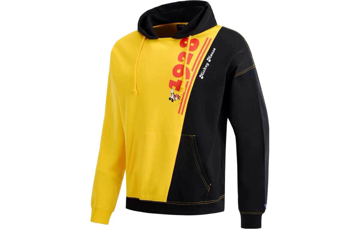 Li-Ning Disney Mickey Yellow Hoodie Casual Pullover Series AWDNB77-1