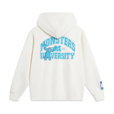 Li-Ning Disney Monsters University Graphic Hoodie Off-White Unisex AWDT815-2