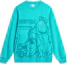 Order Li-Ning x Disney Monsters University Print Fleece Pullover Sweatshirt Ice Green AWDT813-4