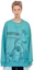 Sizing Li-Ning x Disney Monsters University Print Fleece Pullover Sweatshirt Ice Green AWDT813-4