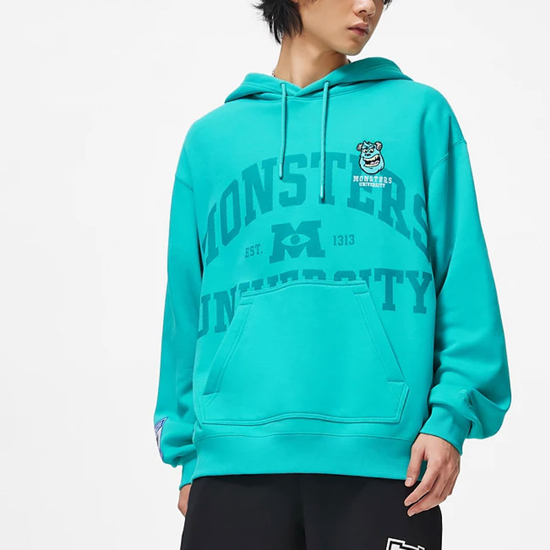 Purchase Li-Ning x Disney Monsters University Printed Fleece Hoodie Ice Green Unisex AWDT815-3