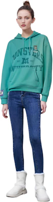 Li-Ning x Disney Monsters University Printed Fleece Hoodie Ice Green Unisex AWDT815-3 1