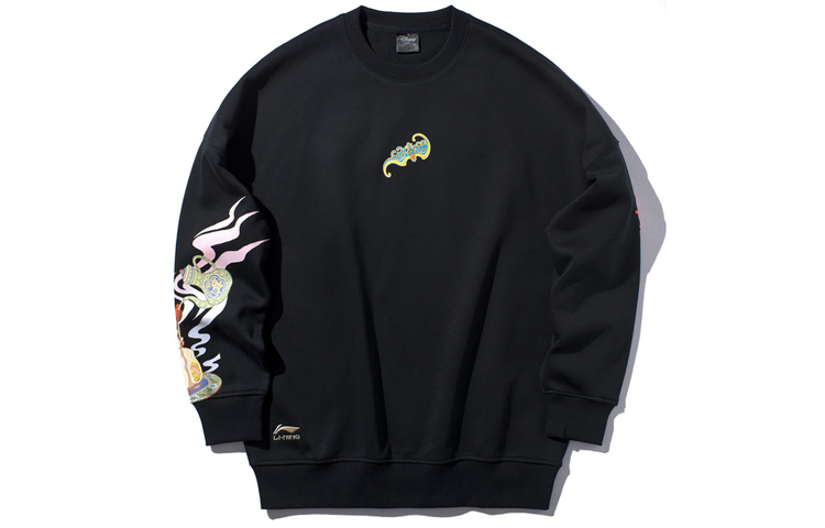 Li-Ning Disney New Year Gold Fleece Pullover Sweatshirt Black () AWDQ139-3