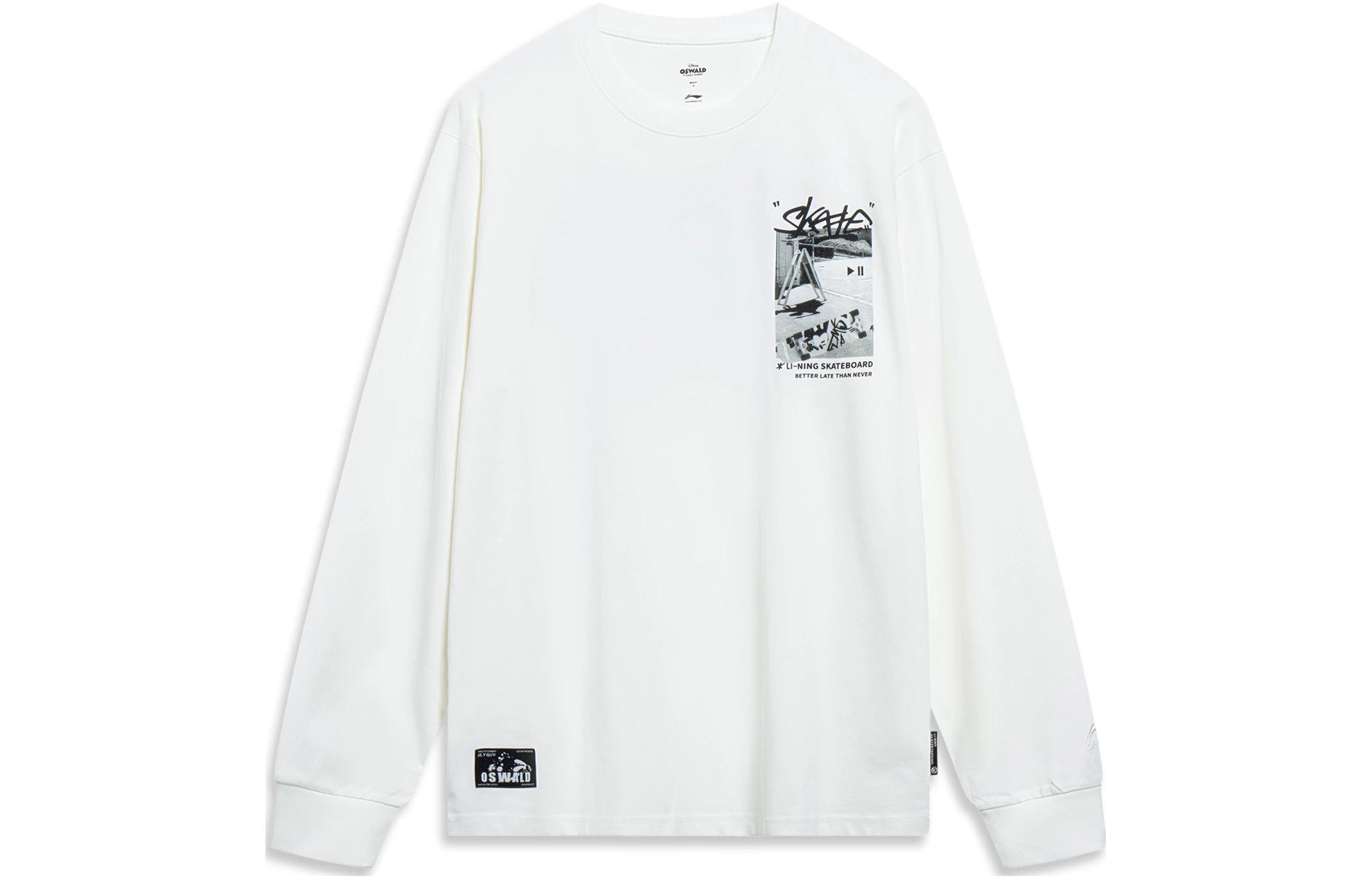 Li-Ning Disney Oswald Graphic Crewneck Sweatshirt Unisex - Off White AHST321-3