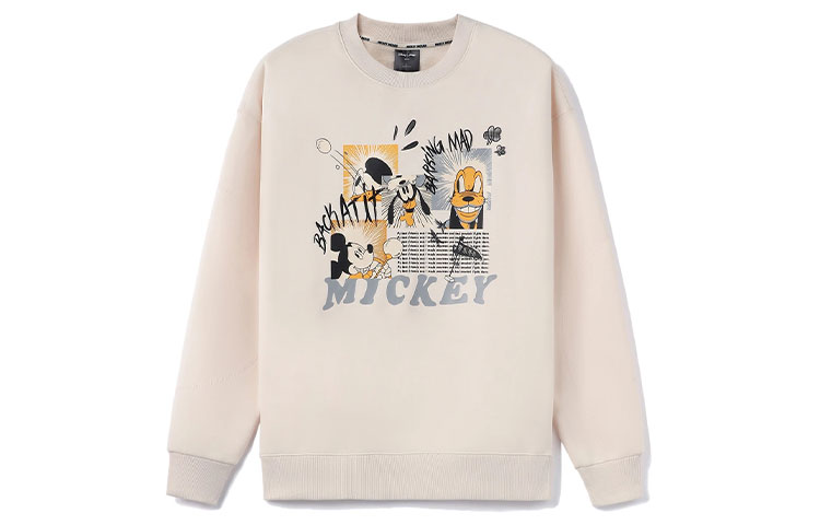 Li-Ning Disney Pink Cartoon Print Fleece Crewneck Sweatshirt Unisex AWDR685-6