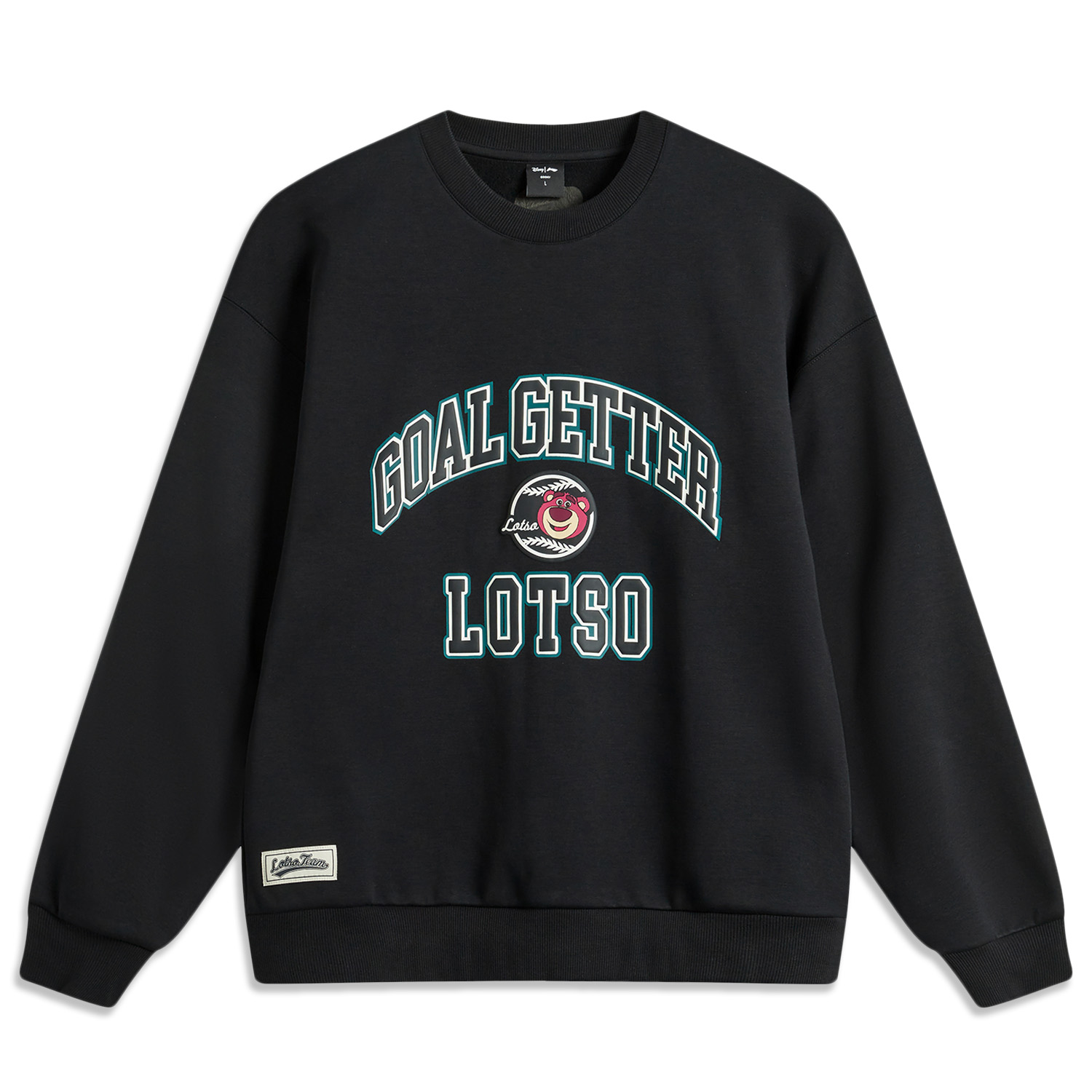 Li-Ning Disney Pixar Lotso Black Unisex Sweatshirt Comfortable Warm Crewneck AWDU437-4