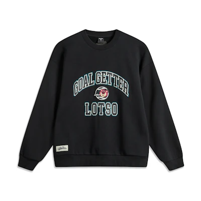 Li-Ning Disney Pixar Lotso Black Unisex Sweatshirt Comfortable Warm Crewneck AWDU437-4