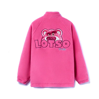 Li-Ning Disney Pixar Lotso Embroidered Sherpa Jacket Unisex Lavender AFDRA16-1