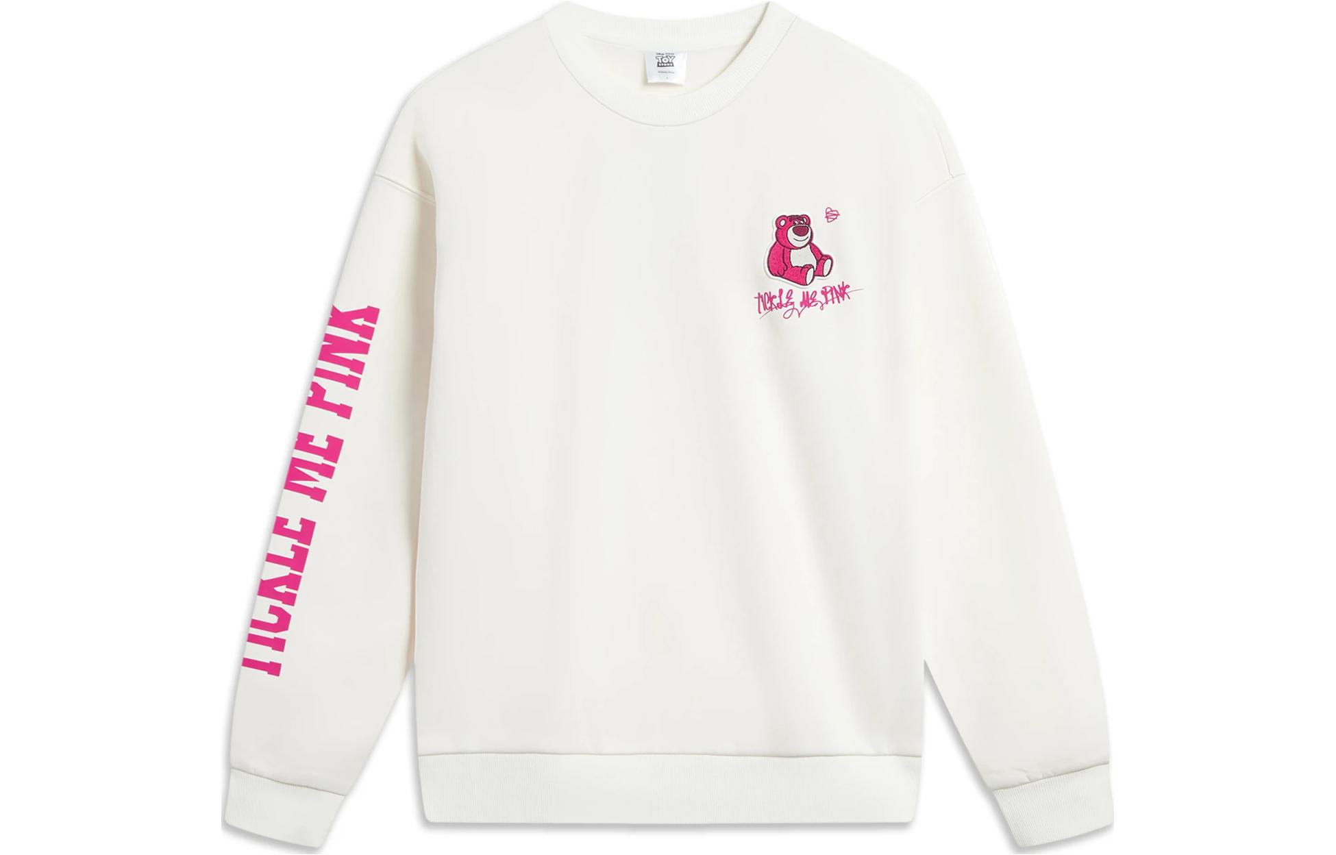 Li-Ning Disney Pixar Lotso Fleece Cartoon Graphic Unisex Pullover - Off-White AWDTE49-2