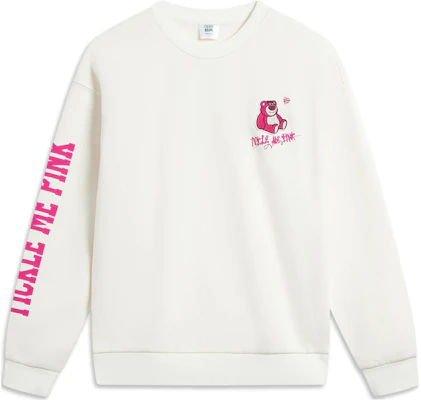 Li-Ning x Disney Pixar Lotso Sudadera Unisex de Lana con Gráfico - Blanco Hueso AWDTE49-2 Buy Li-Ning x Disney Pixar Lotso Sudadera Unisex de Lana con Gráfico - Blanco Hueso AWDTE49-2