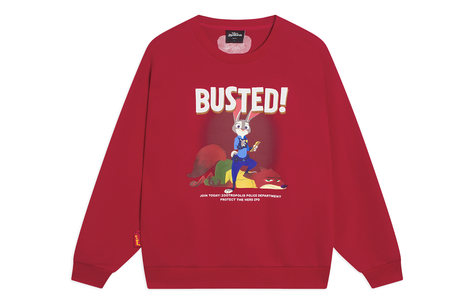 Li-Ning Disney Red Crewneck Sweatshirt with Cartoon Print (Unisex) AWDT343-1