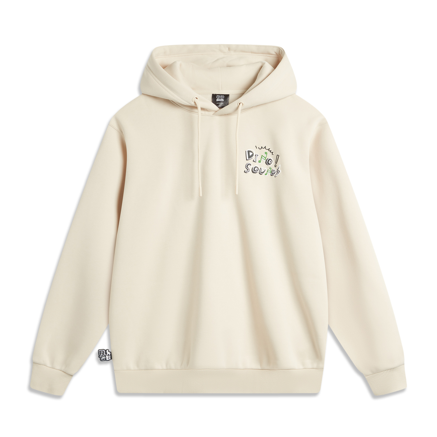 Li-Ning Disney Rex Hoodie Sand Grey Unisex Cartoon Print Fleece Pullover AWDU501-5