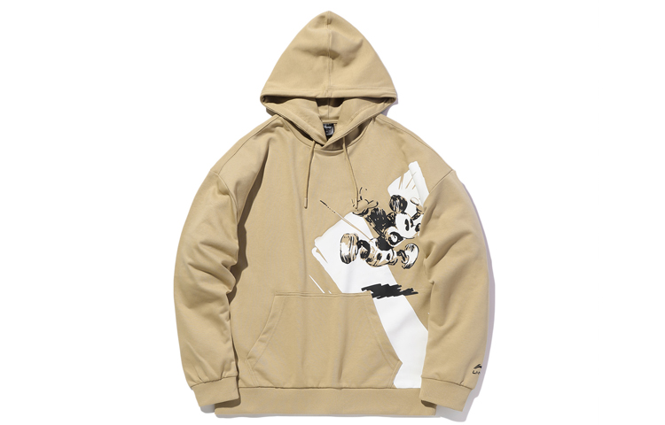 Li-Ning Disney Starfish Brown Loose Fit Hoodie for Men AWDQ595-3