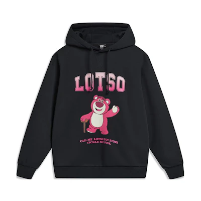 Li-Ning Disney Strawberry Bear Series Unisex Black Casual Sweatshirt AWDTE43-3
