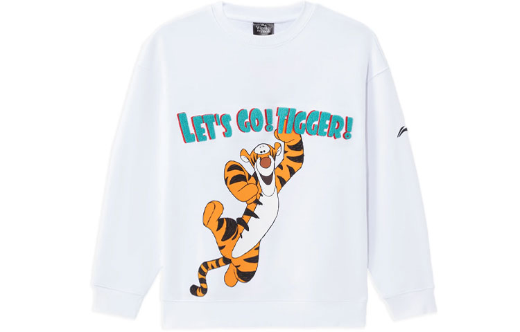 Li-Ning Disney Tigger Graphic Crewneck Sweatshirt White Unisex AWDRH37-2