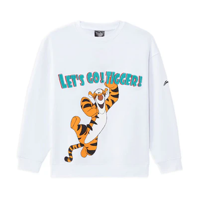 Li-Ning Disney Tigger Graphic Crewneck Sweatshirt White Unisex AWDRH37-2