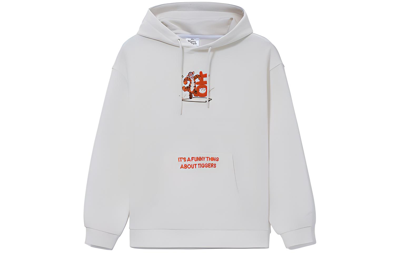 Li-Ning Disney Tigger Hoodie White Unisex Couples Edition AWDS551-4