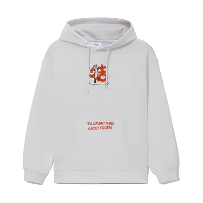 Li-Ning Disney Tigger Hoodie White Unisex Couples Edition AWDS551-4