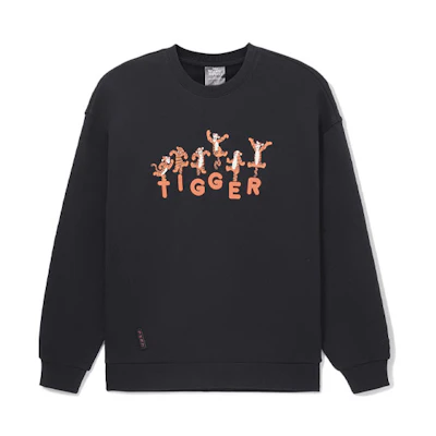 Li-Ning Disney Tigger Series Black Cartoon Print Sweatshirt Unisex AWDS547-1