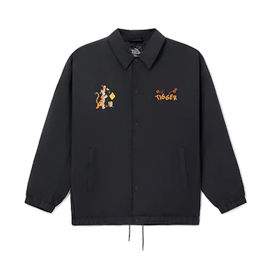 Li-Ning Disney Tigger Series Cartoon Print Polo Jacket Unisex Black AJDS323-1
