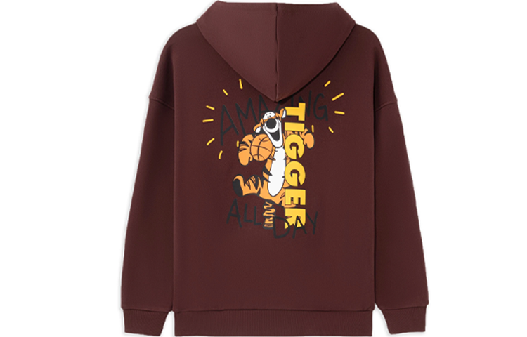 Li-Ning Disney Tigger Series Oversized Brown Hoodie Unisex AWDRH39-2