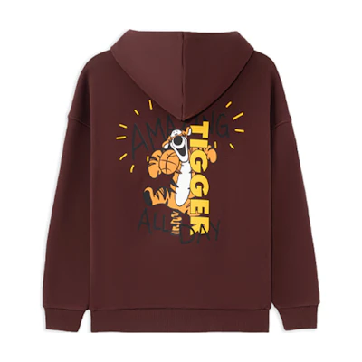 Li-Ning Disney Tigger Series Oversized Brown Hoodie Unisex AWDRH39-2